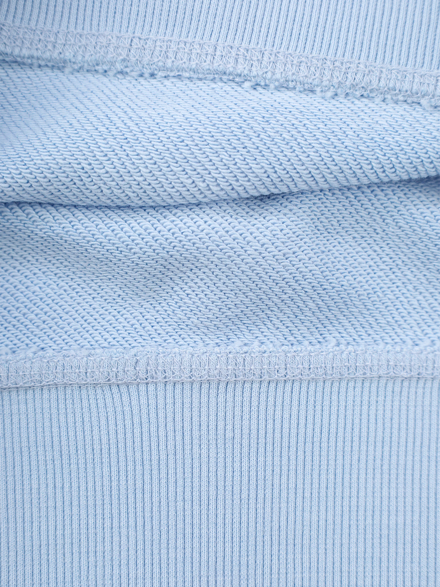 Толстовка голубого цвета из смесового хлопка